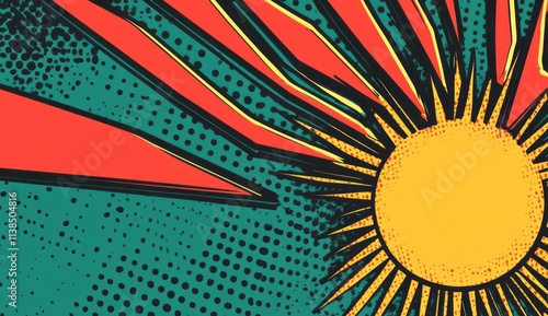 Abstract Sunburst Design wi...