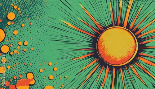 Abstract Sunburst Design Wi...