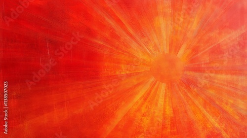 Abstract Red and Orange Sun...
