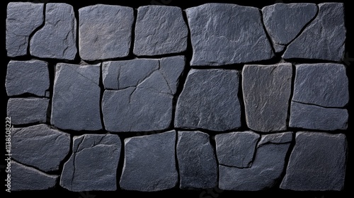 Dark Grey Stone Wall Texture  photo