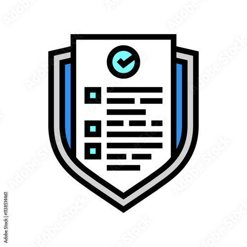safety checklist injury prevention color icon vector. safety checklist injury prevention sign. isolated symbol illustration