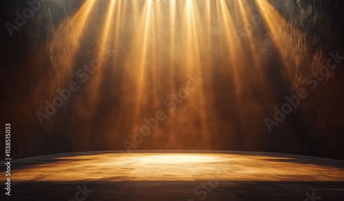 Golden Light Beams Illumina...