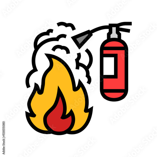 fire safety drill injury prevention color icon vector. fire safety drill injury prevention sign. isolated symbol illustration