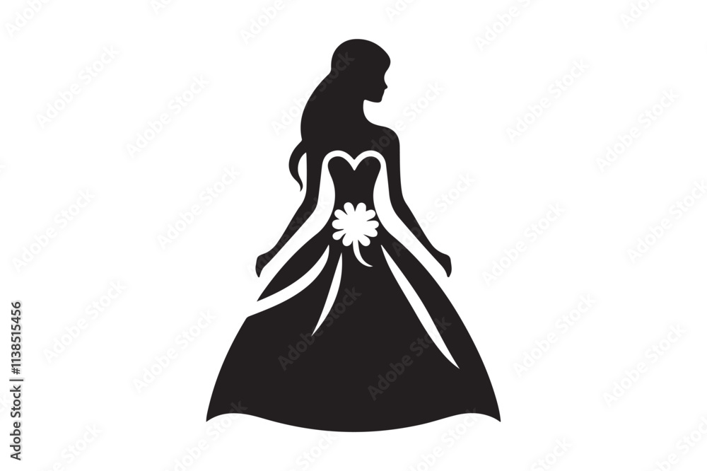 Bride Silhouette Collection Beautiful Wedding Themed Vector Art Bride Silhouette Collection Beautiful Wedding Themed Vector Art