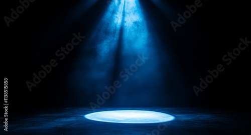 Blue Spotlight Illuminates ...