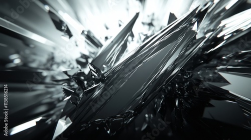Abstract Black Crystal Shar...