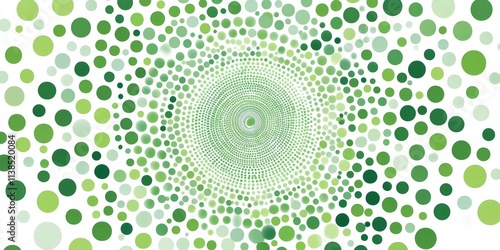 Abstract Green Circle Spira...