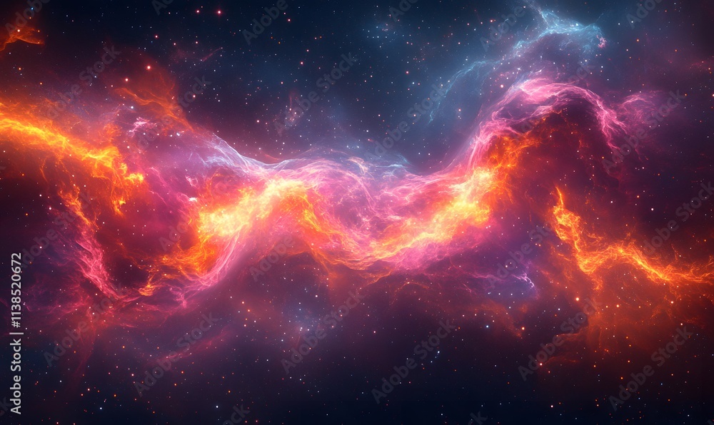 Fototapeta premium Abstract Space Wallpaper Featuring Dynamic, Radiant Patterns and Stellar Backdrops
