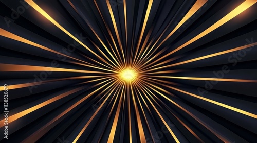 Abstract Gold and Black Rad...