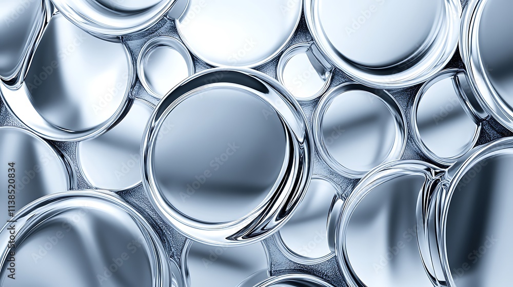 22. A radiant silver background with overlapping circular reflections for a modern look 22. A radiant silver background with overlapping circular reflections for a modern look