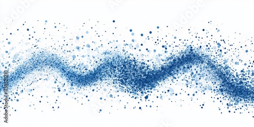 Abstract Blue Circle Wave P...