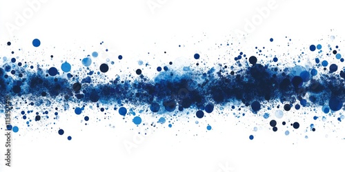 Abstract Blue Ink Splashes ...