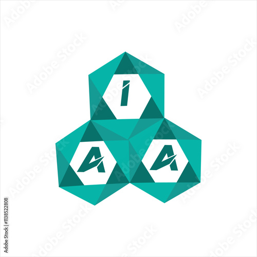 IAA creative minimalist letter logo. IAA unique vector initials alphabet letter logo design