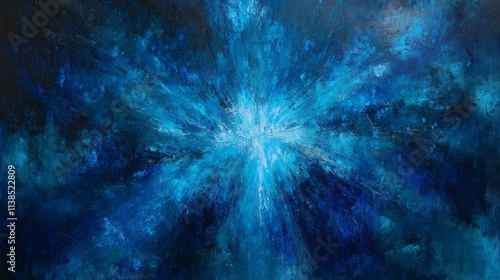 Abstract Blue Radiating Ene...