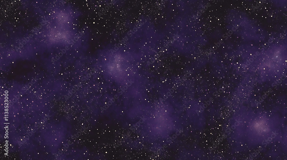Obraz premium 24. A midnight purple background with faint starry speckles for a cosmic theme
