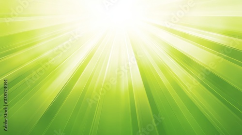 Bright Green Light Rays Rad...