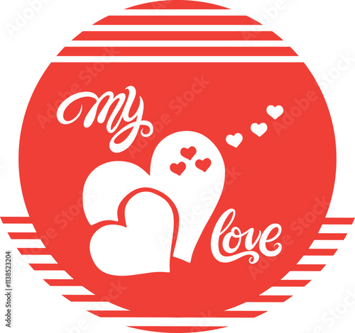 valentines day retro vintage t-shirt design vector art illustration