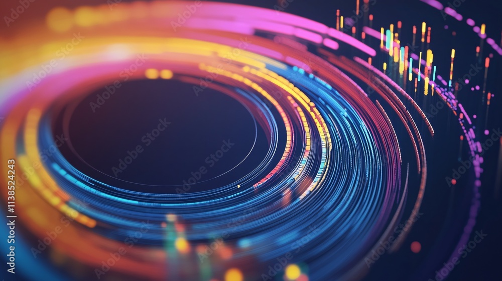 Abstract Colorful Swirling Light Trails Design Abstract Colorful Swirling Light Trails Design