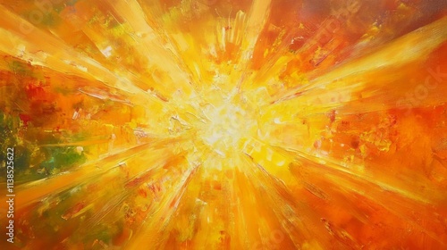 Abstract Yellow Orange Radi...