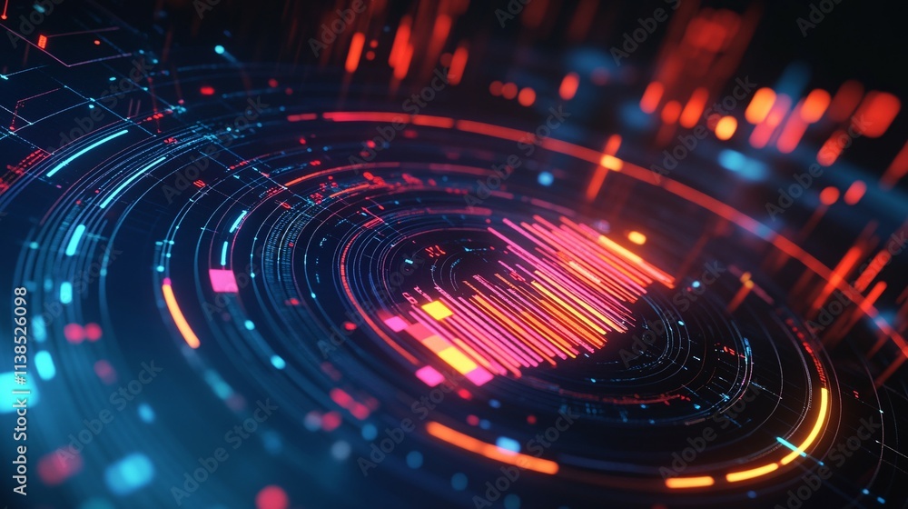 Abstract Neon Digital Data Visualization Design Abstract Neon Digital Data Visualization Design