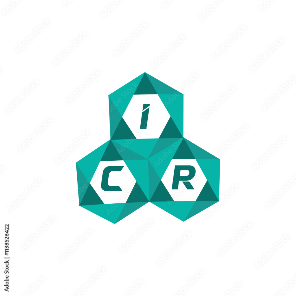 Obraz premium ICR creative minimalist letter logo. ICR unique vector initials alphabet letter logo design