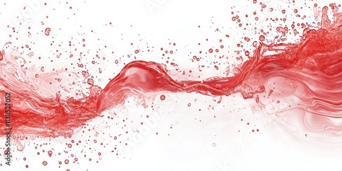 Red Liquid Splashing Across...