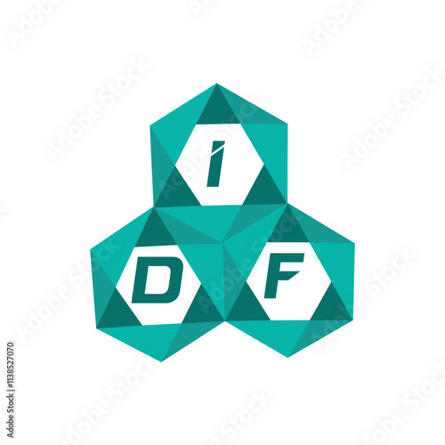 IDF creative minimalist letter logo. IDF unique vector initials alphabet letter logo design