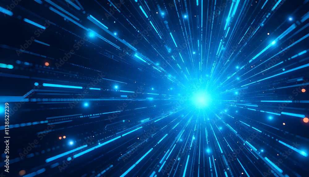Blue tech backdrop with glowing network connections and geometric shapes technology background Blue tech backdrop with glowing network connections and geometric shapes technology background