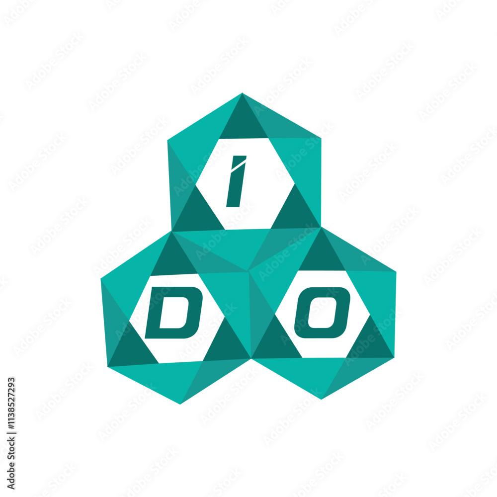 Fototapeta premium IDO creative minimalist letter logo. IDO unique vector initials alphabet letter logo design