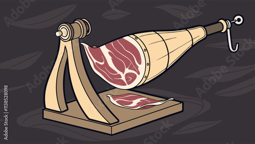 leg of ham in section