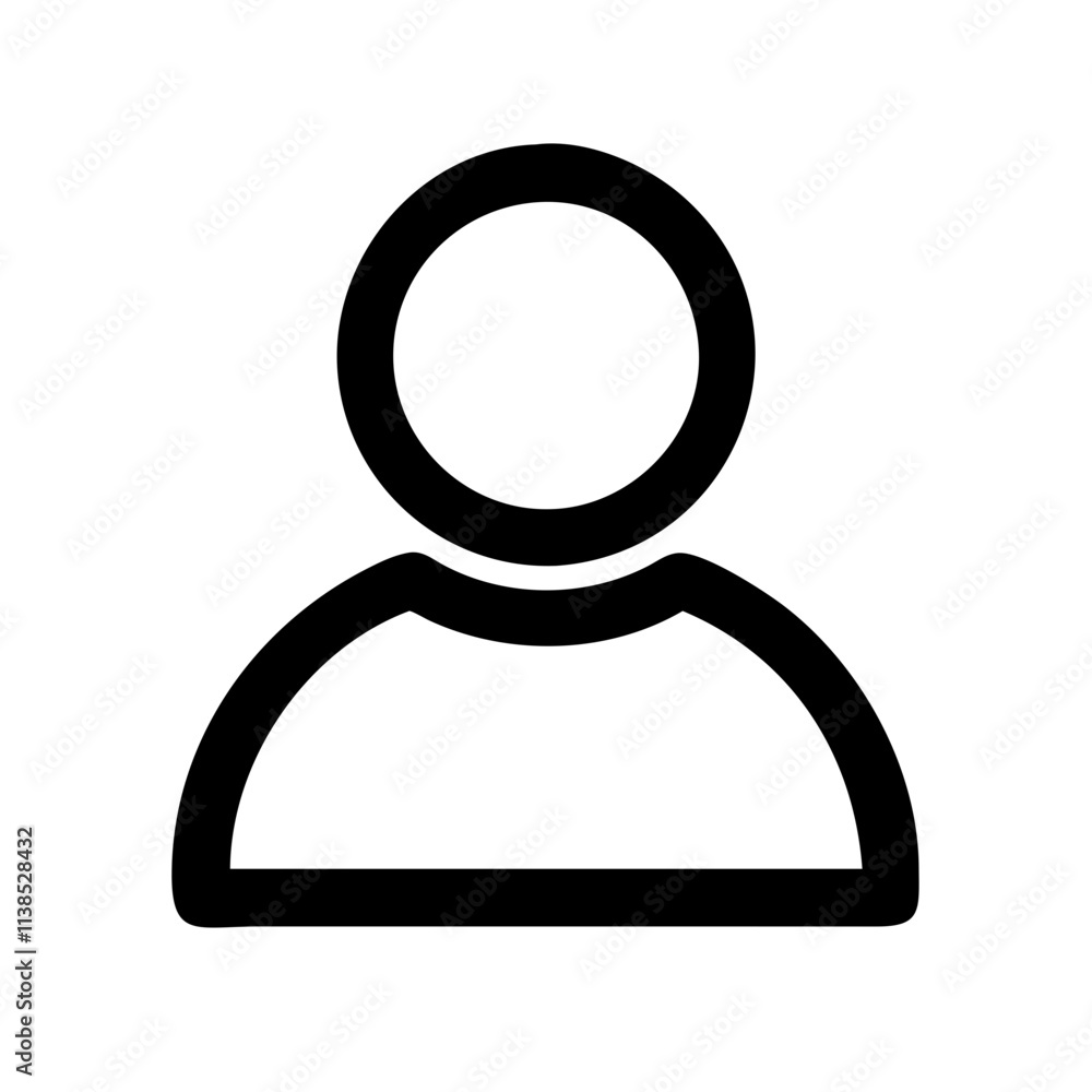 Vector simple human user icon Vector simple human user icon