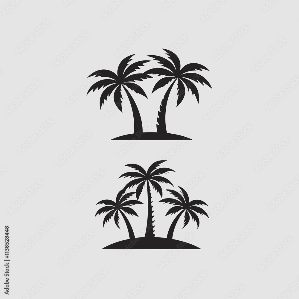 palm trees silhouettes