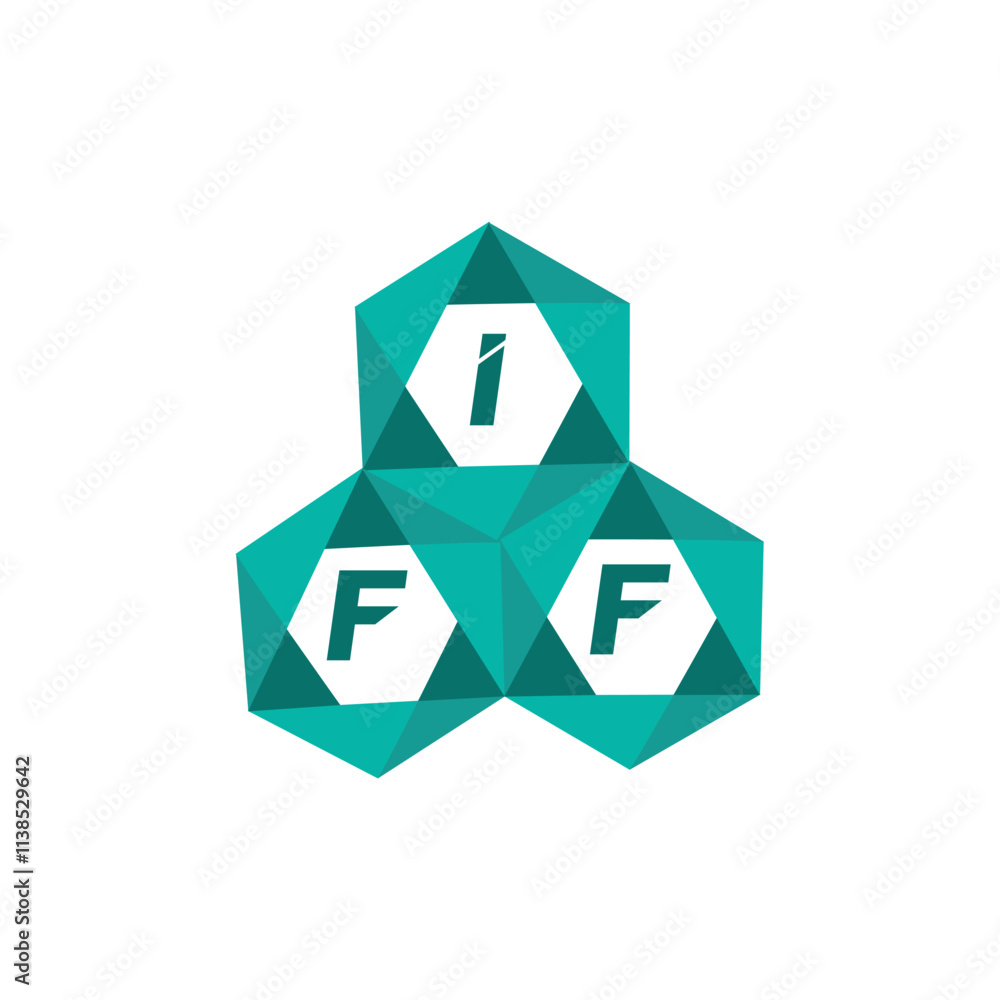 Fototapeta premium IFF creative minimalist letter logo. IFF unique vector initials alphabet letter logo design