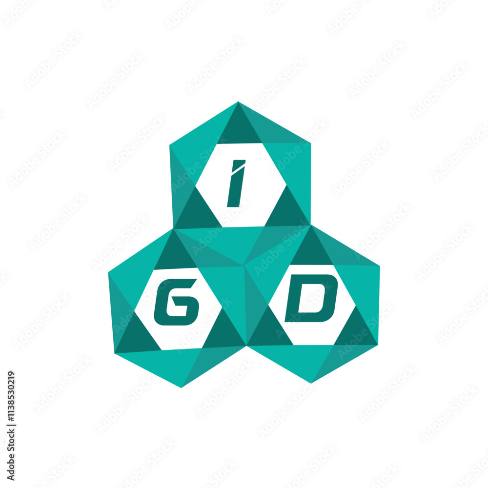 Fototapeta premium IGD creative minimalist letter logo. IGD unique vector initials alphabet letter logo design