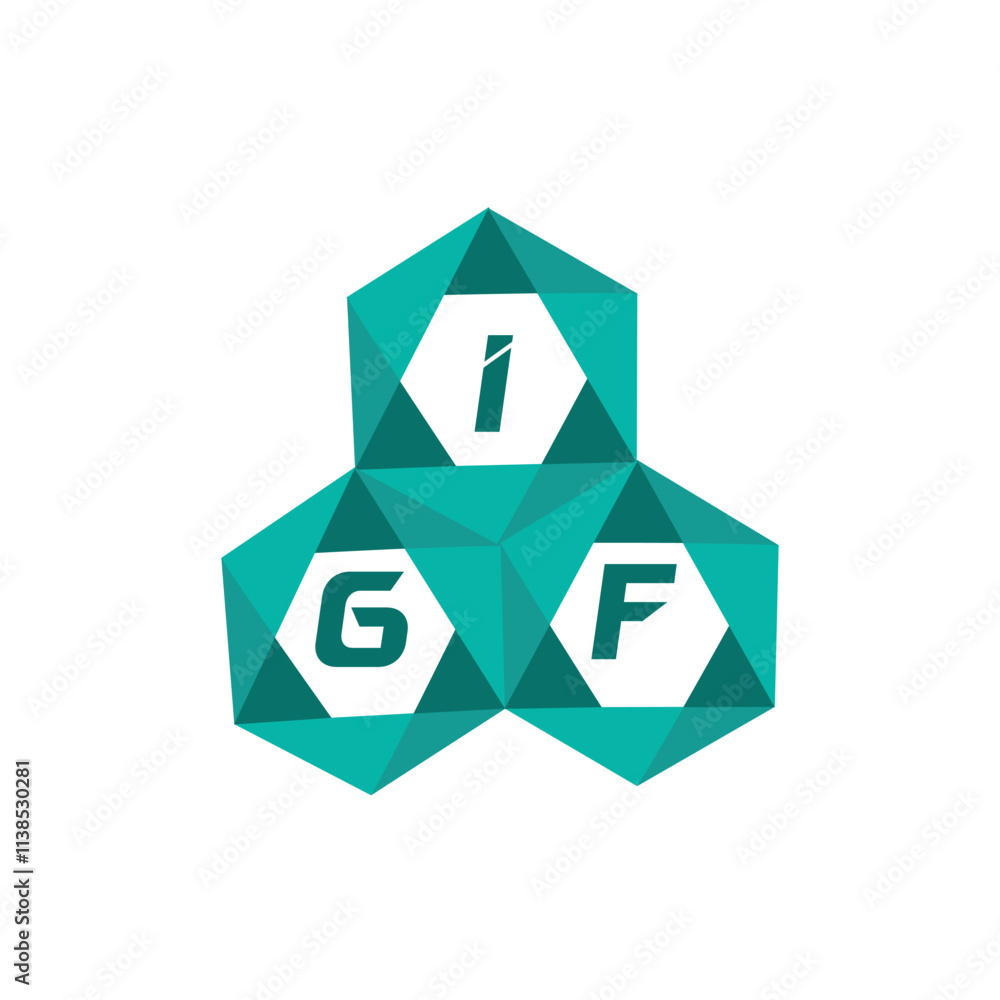 Fototapeta premium IGF creative minimalist letter logo. IGF unique vector initials alphabet letter logo design
