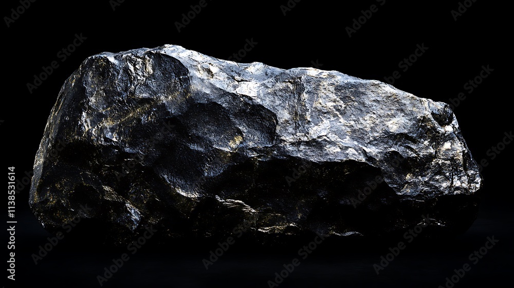 Fototapeta premium 28. A solid black background with a luxurious, polished stone texture