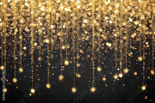 Golden Glitter Curtains Spa...