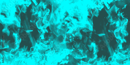 Light blue watercolor background with a vintage textured. Watercolor wash with an aqua-painted, textured, grungy design.  Blue fire in white background