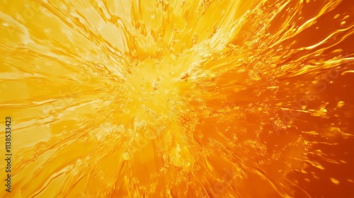 Abstract Golden Radiating B...