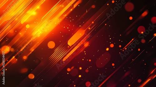 15. A glowing neon orange background with faint glowing accents for a futuristic touch