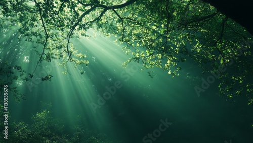 Sunbeams filtering through ...