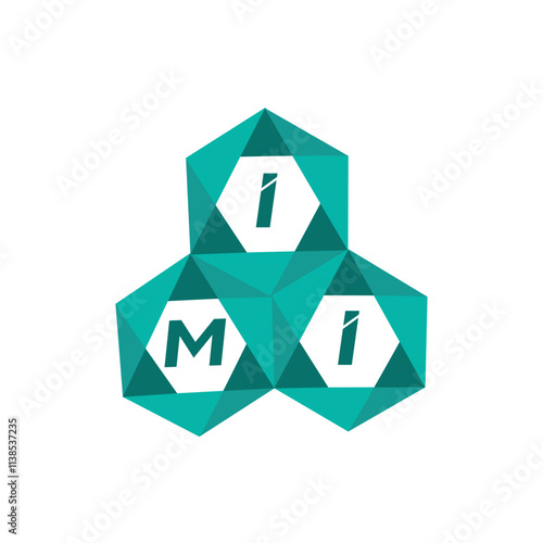 IMI creative minimalist letter logo. IMI unique vector initials alphabet letter logo design