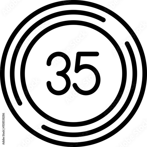 Thirty five Icon