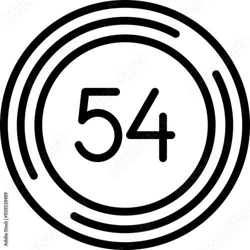 Fifty four Icon