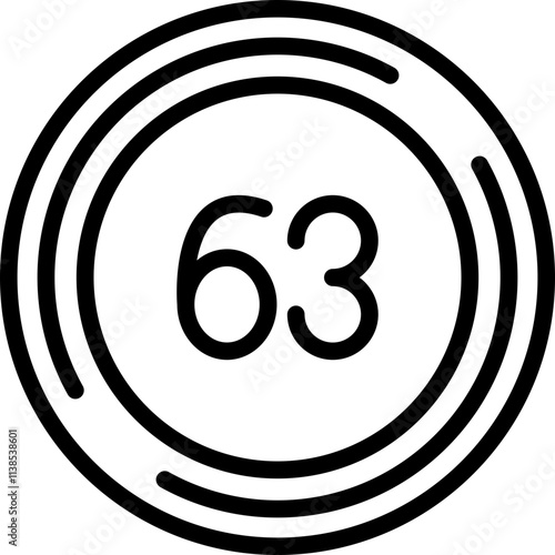 Sixty three Icon