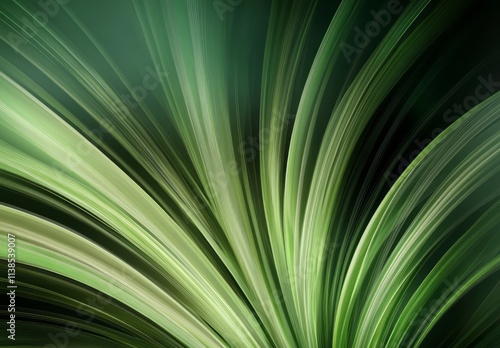Abstract Green Curving Line...