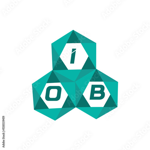 IOB creative minimalist letter logo. IOB unique vector initials alphabet letter logo design