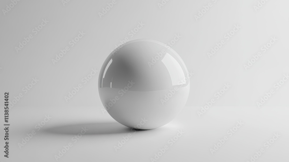 A generic ball with a sleek surface floating against a pure white background, emphasizing its simplicity. A generic ball with a sleek surface floating against a pure white background, emphasizing its simplicity.