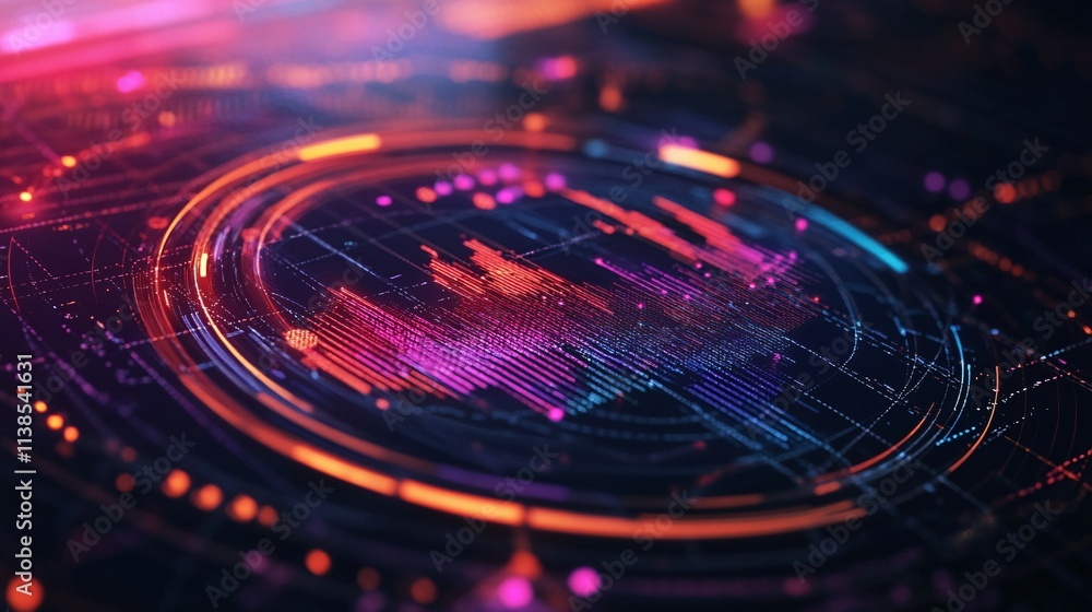 Abstract Digital Data Visualization Displaying Dynamic Information Abstract Digital Data Visualization Displaying Dynamic Information