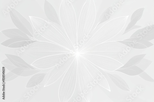 Elegant grayscale floral de...